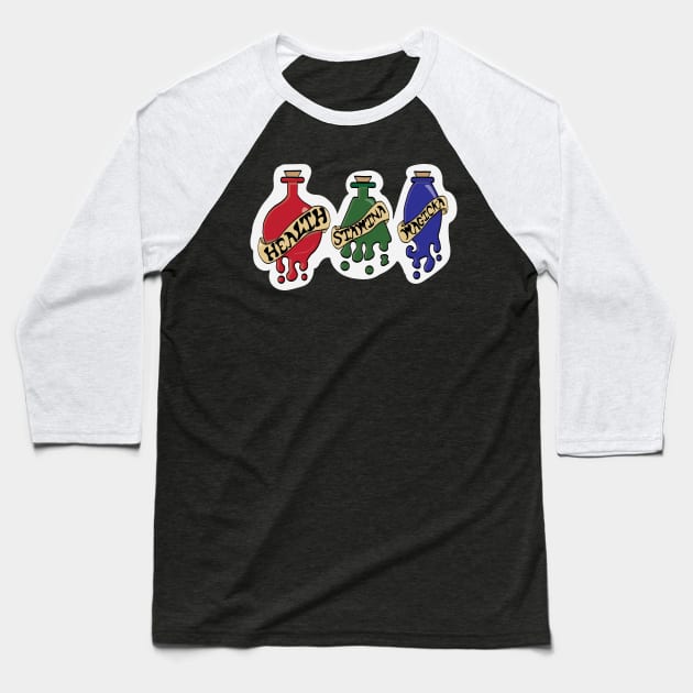 Potions Baseball T-Shirt by Actually AJ Art